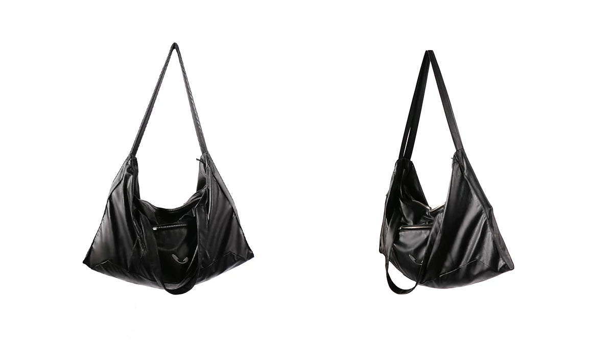Slouchy Foldover Shoulder Tote Bag