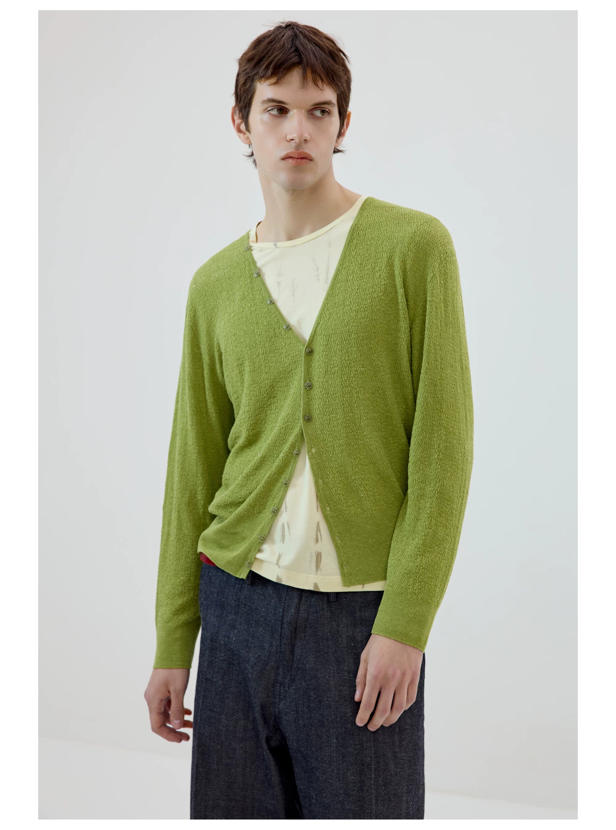 Airloop V-Neck Knit Cardigan