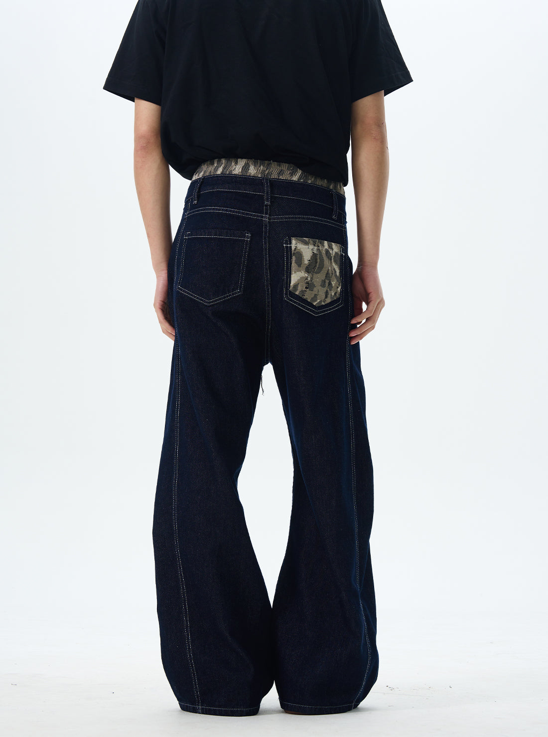 Dark Wash Wide Leg Skater Jeans