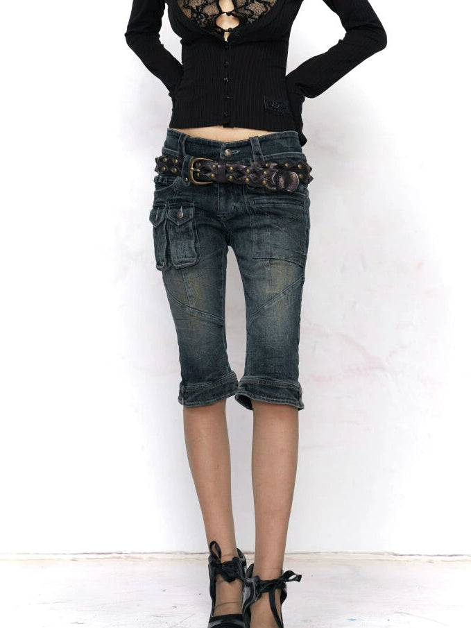 Rogue Cargo Cuff Capri Jeans