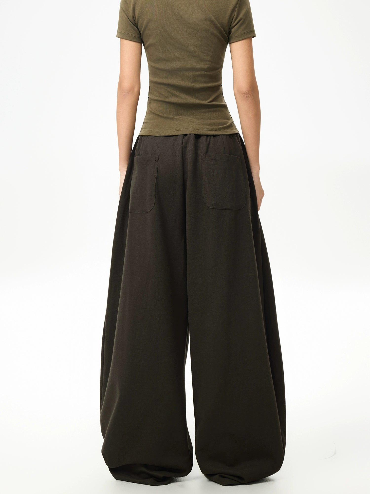 Mocha Drift Wide-Leg Sweatpants