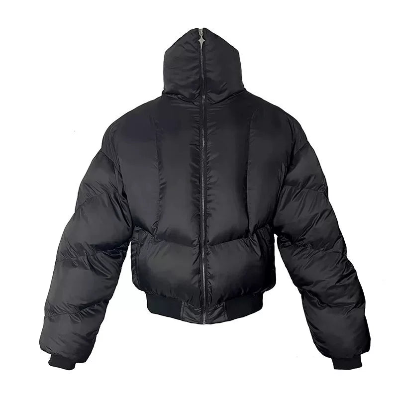 High Collar Zip Oversized Puffer Bomber Jacket