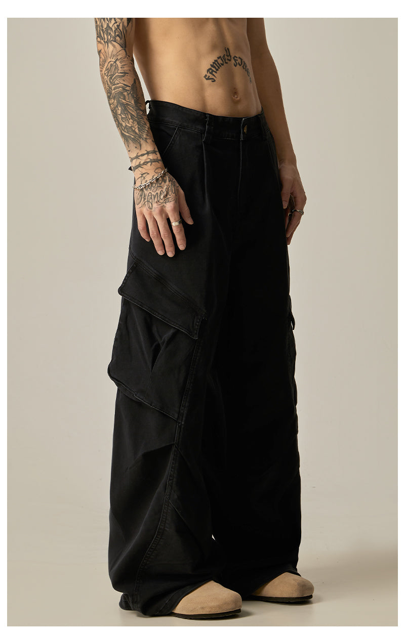 Olive Wide Leg Combat Pants