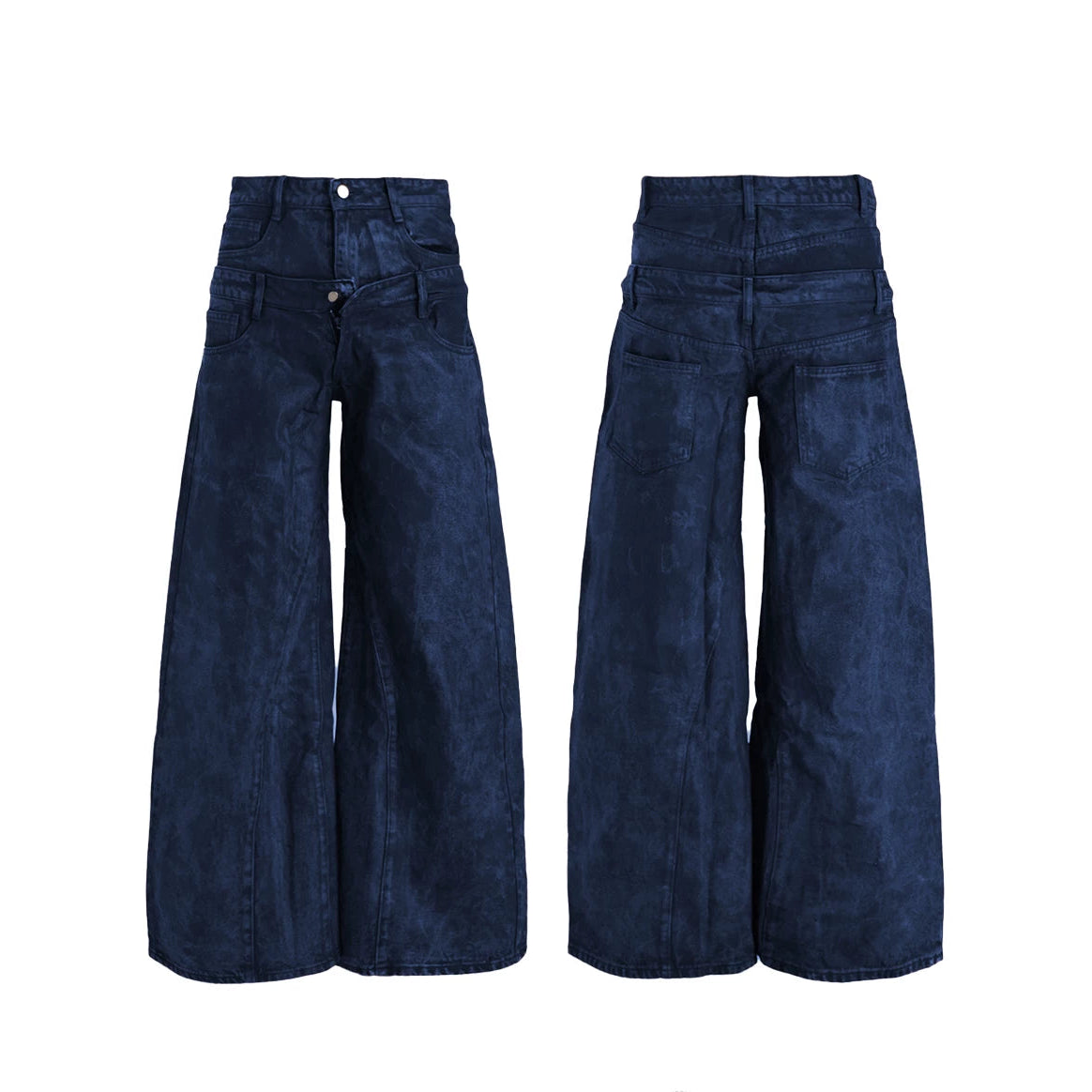 Obsidian Eclipse Wide-Leg Denim