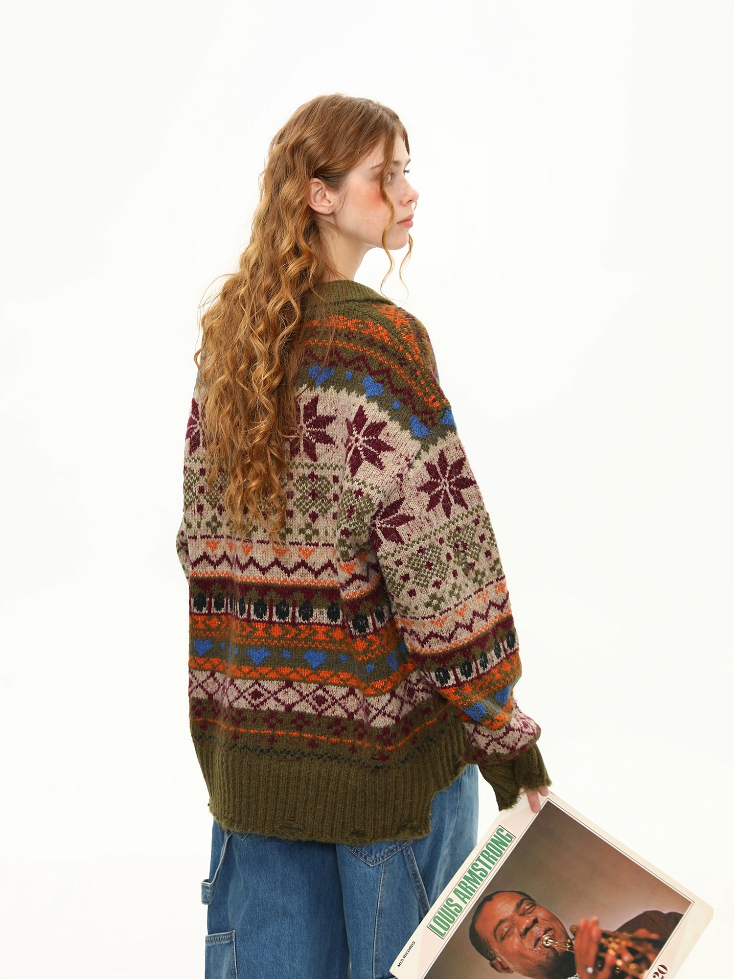 Forest Carol Henley Fair Isle Sweater