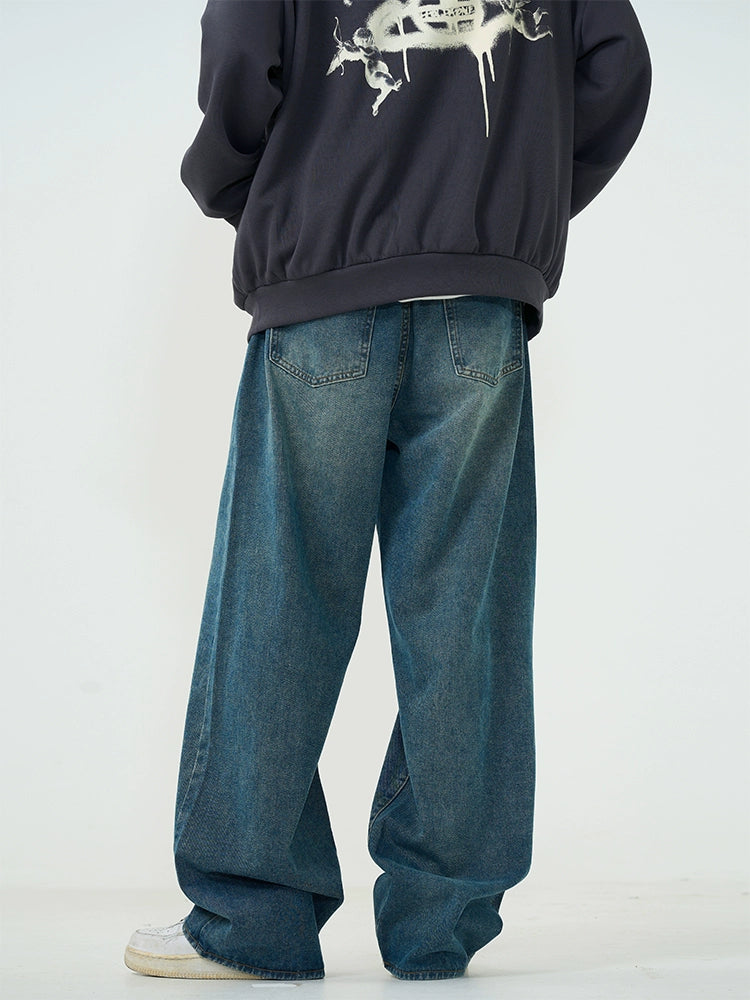 Vintage Subtle Fade Wide Leg Jeans
