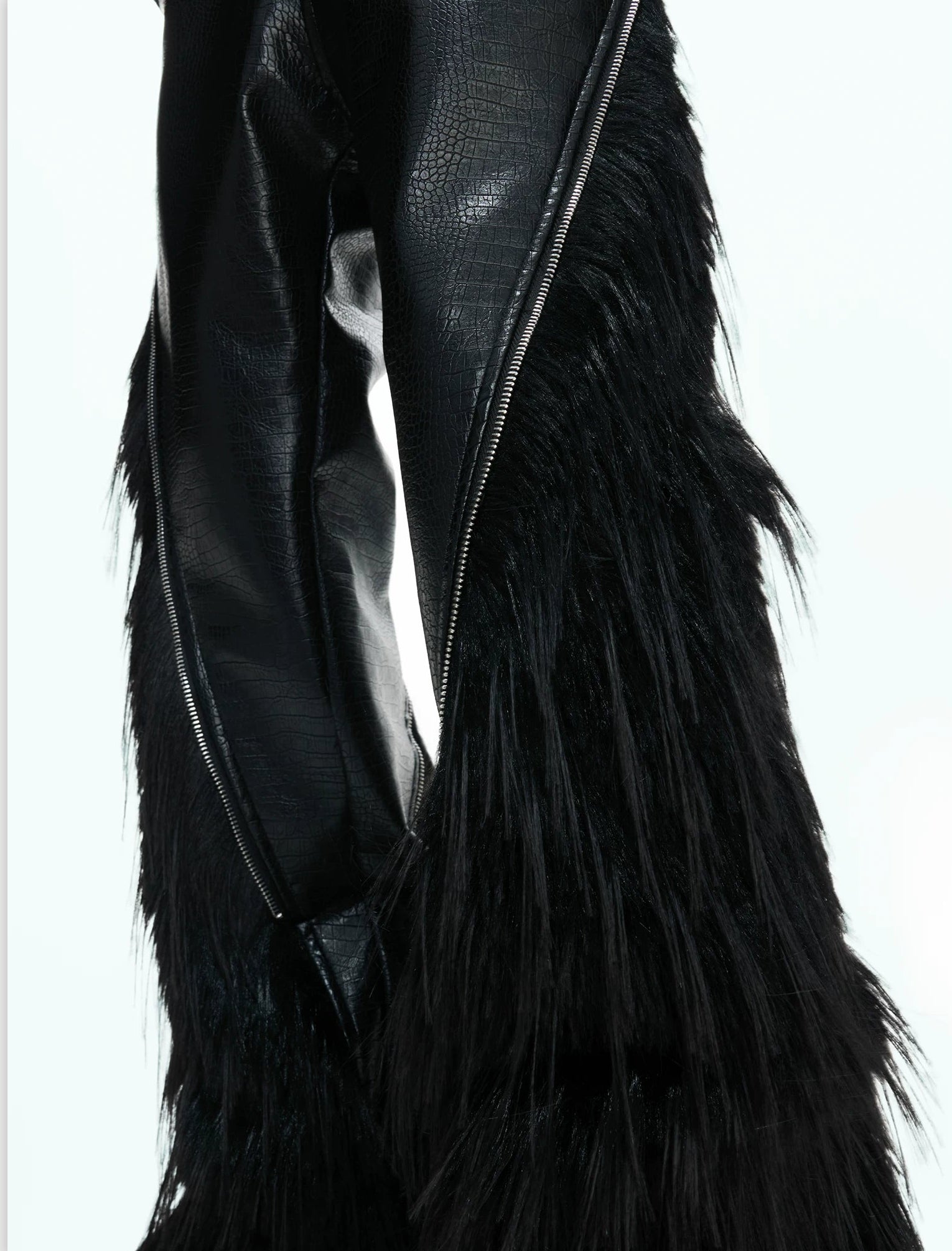 Lycan Fringe Hybrid Leather Trousers