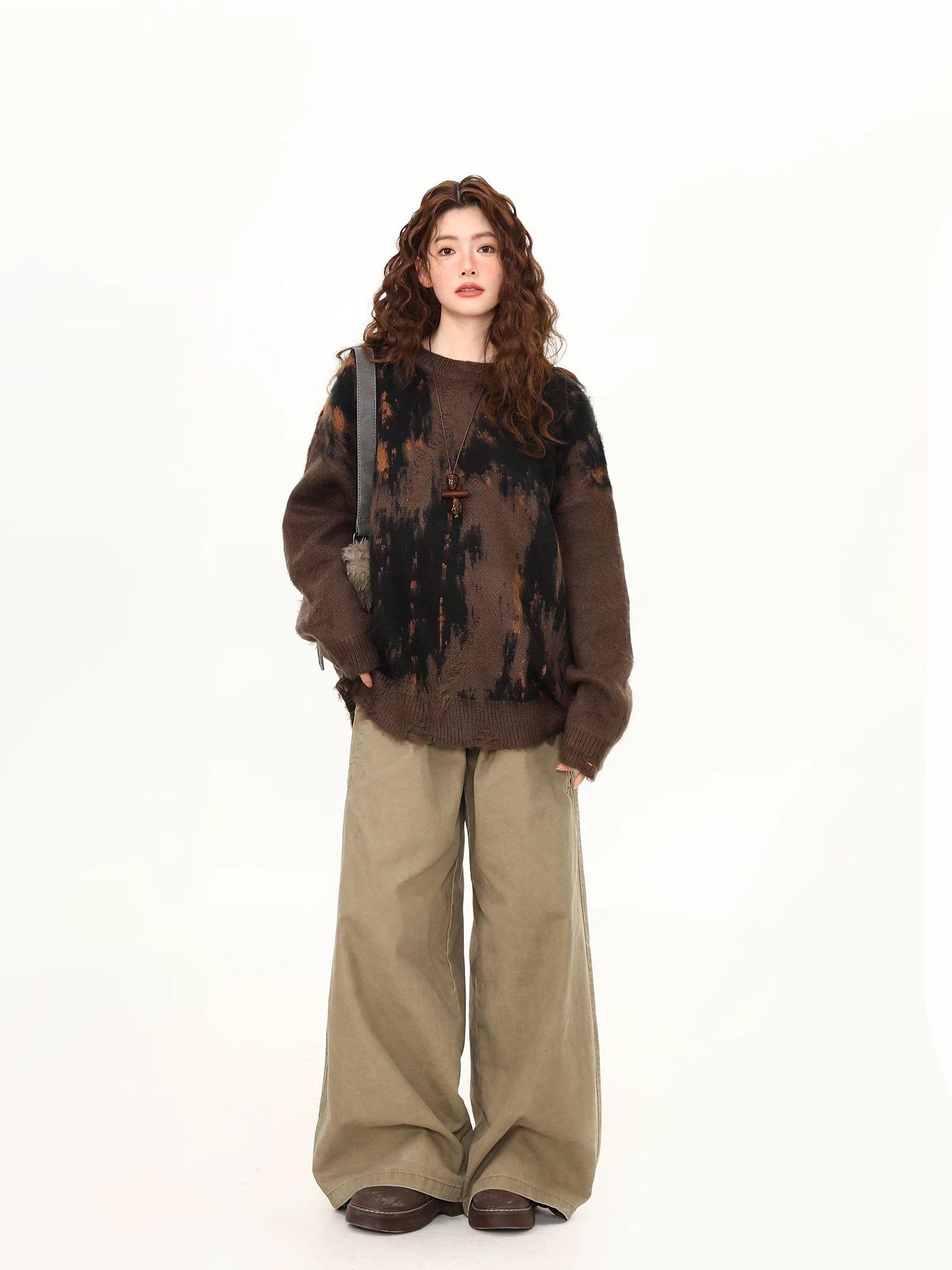 Ember Drift Brushstroke Knit Sweater