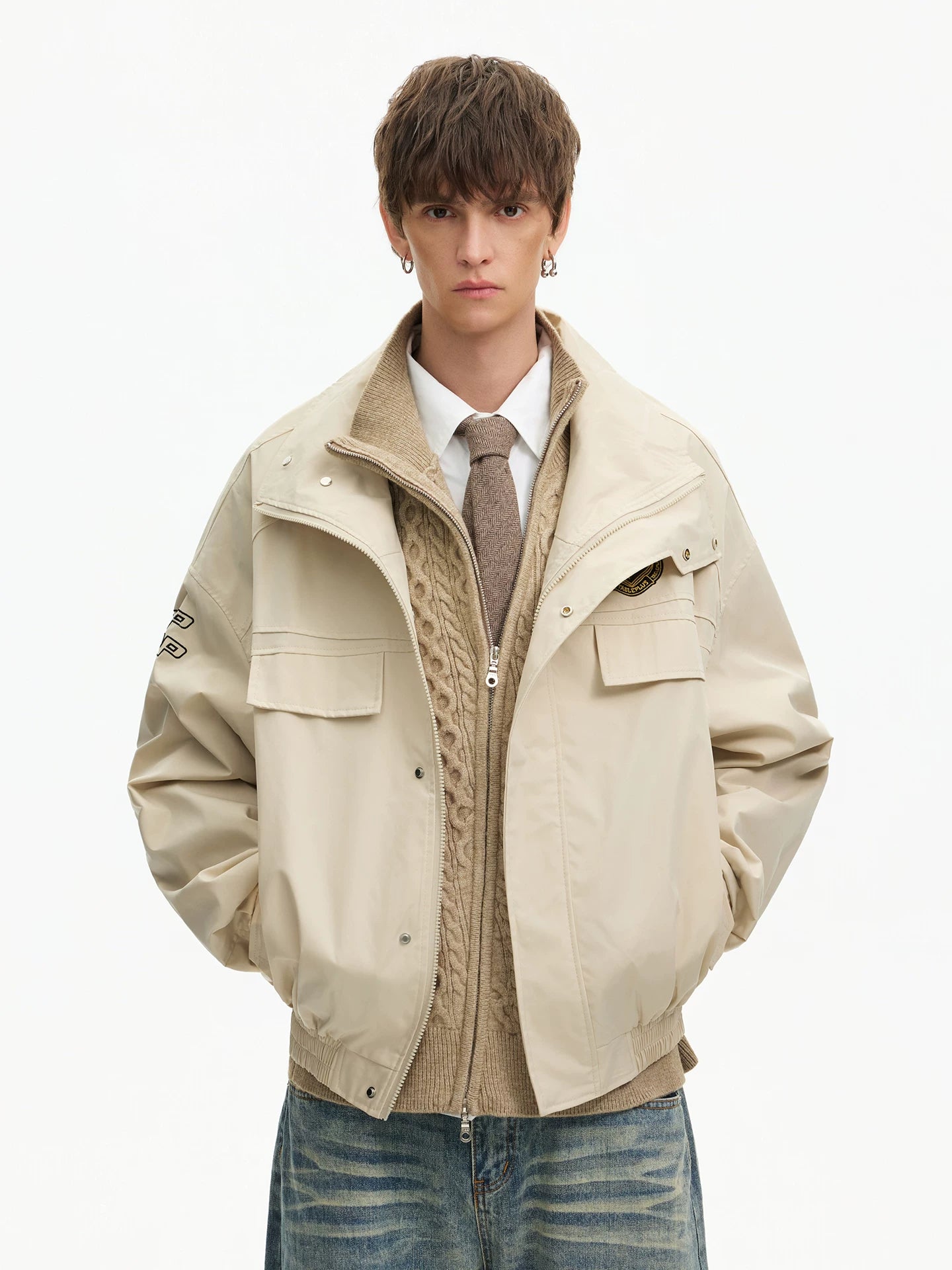 Regal Rampart High‑Collar Bomber Jacket