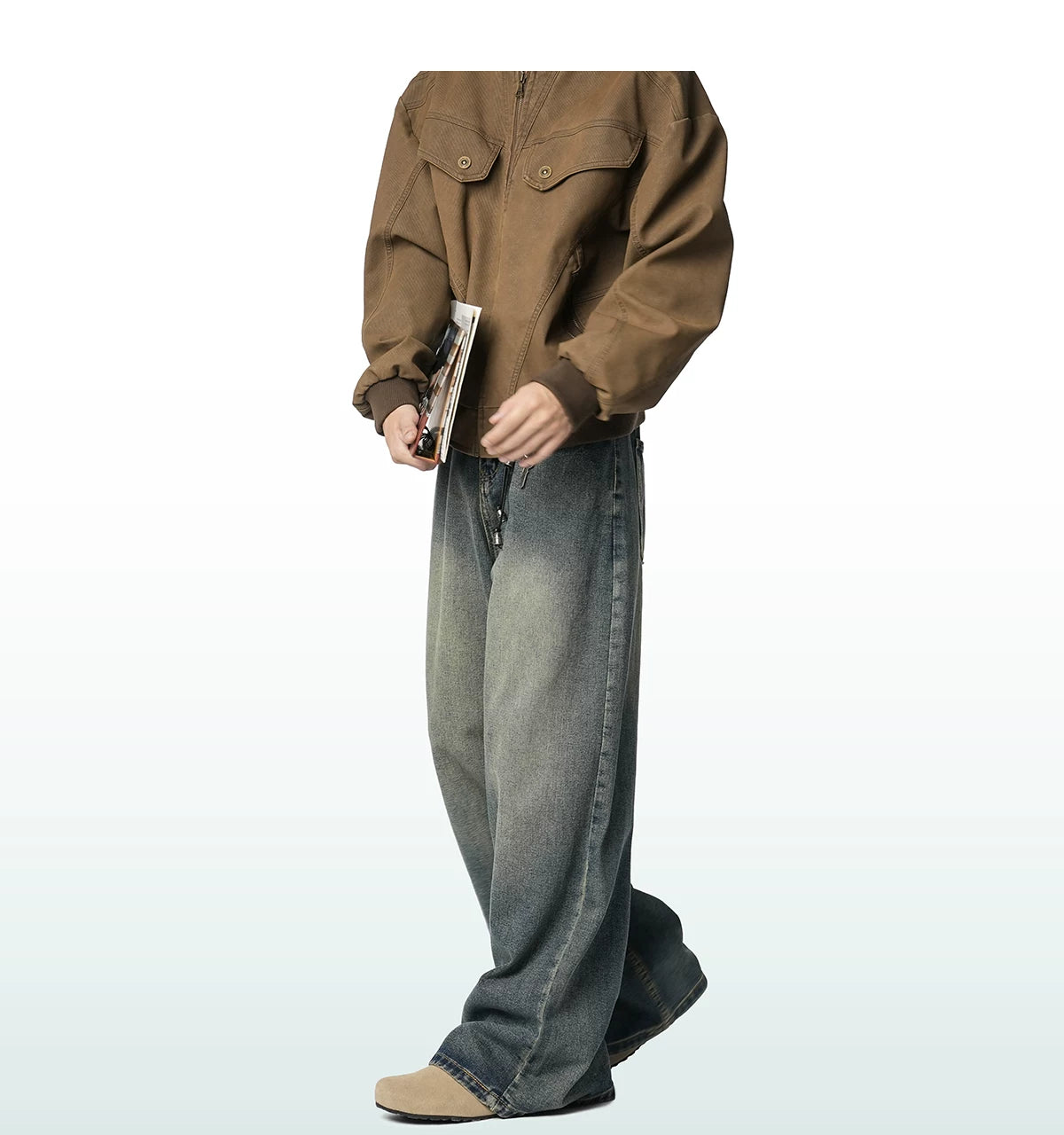 Harbor Fade Wide-Leg Jeans