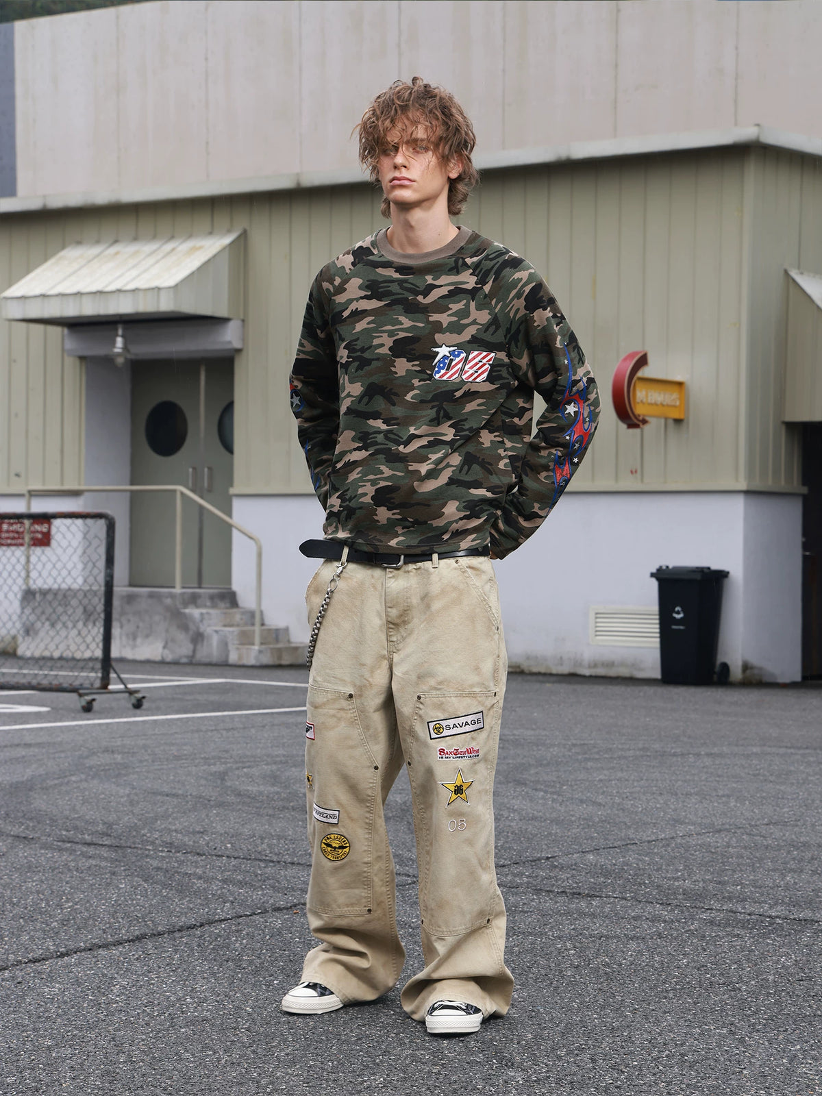 Starbound Camo Graphic Long Sleeve Tee