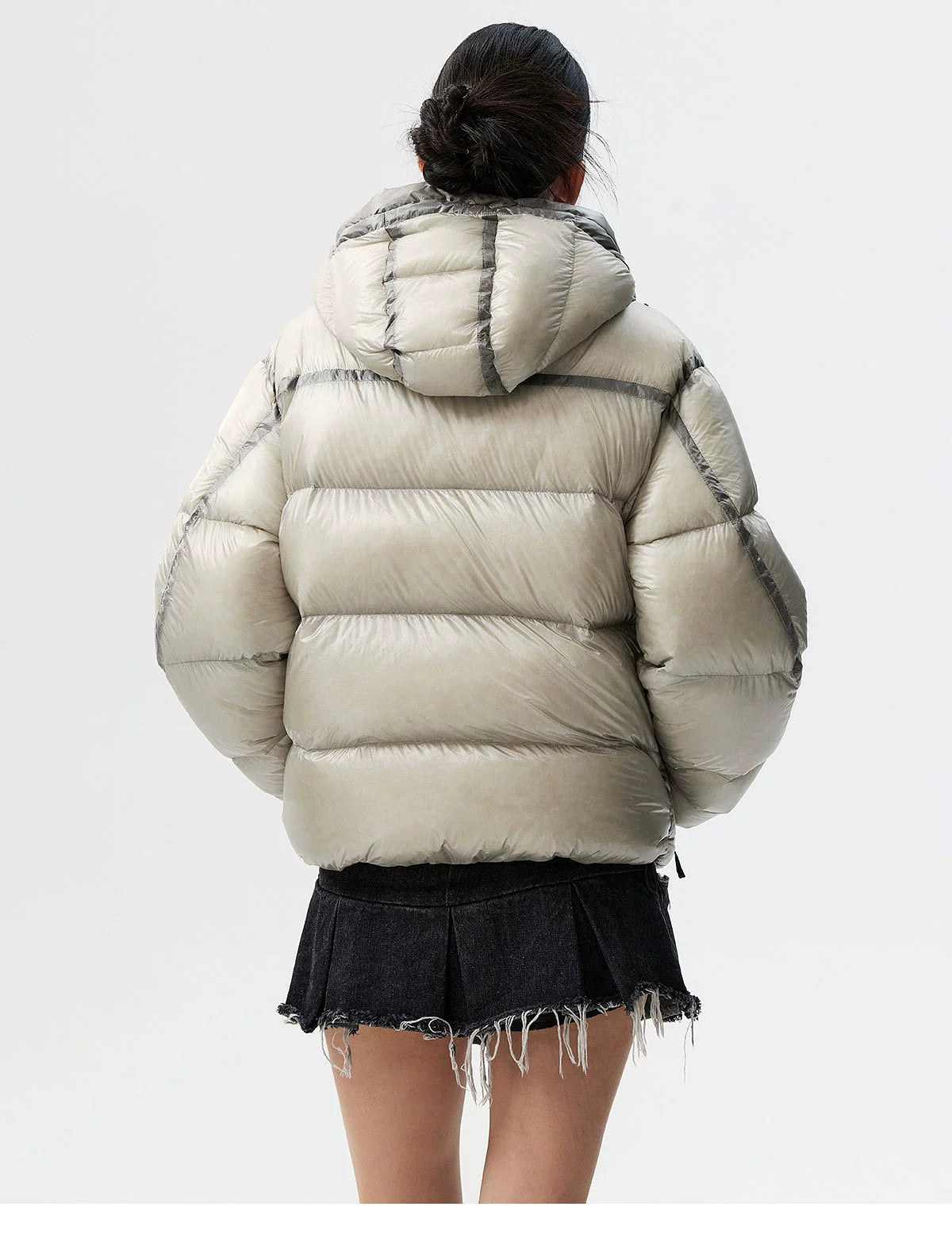 Glacier Halo Reflective Hooded Puffer Jacket