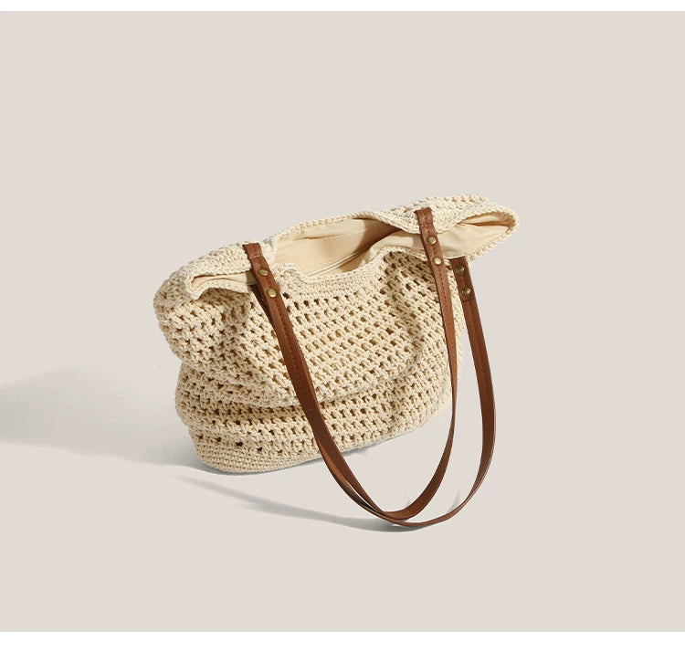 Sandy Breeze Woven Beach Tote