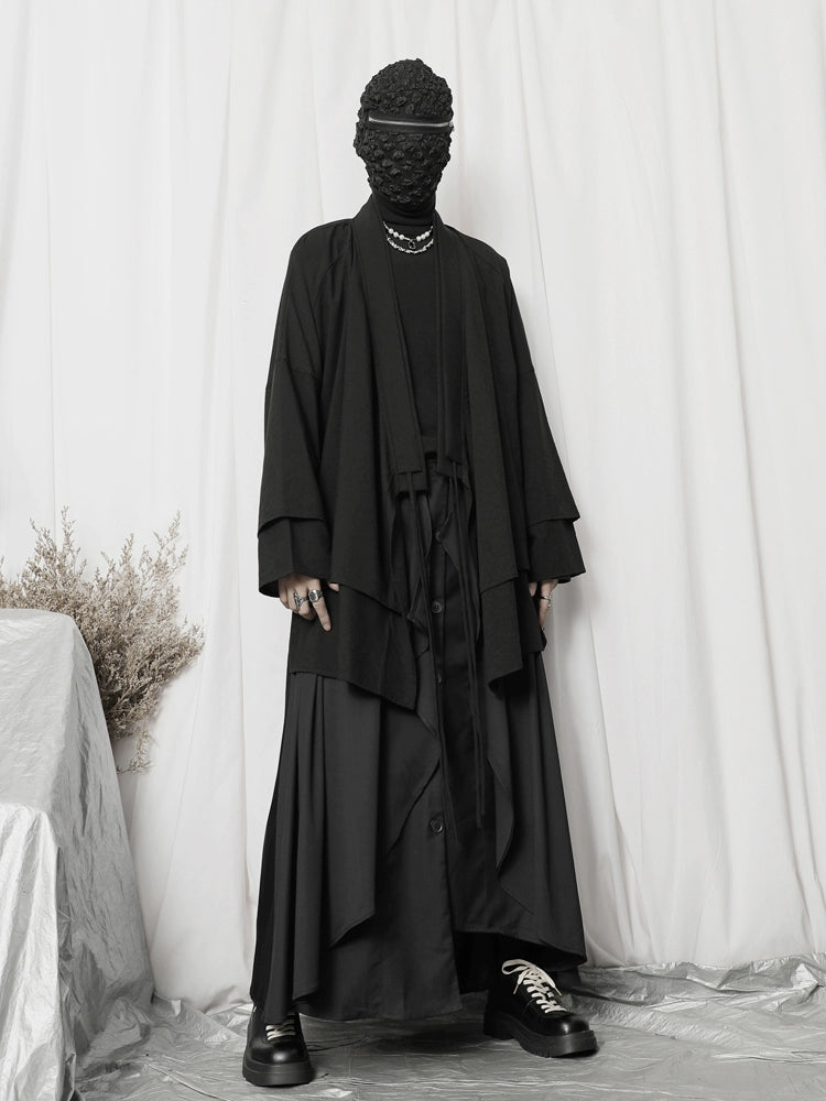 Oversized Black Kimono Cardigan