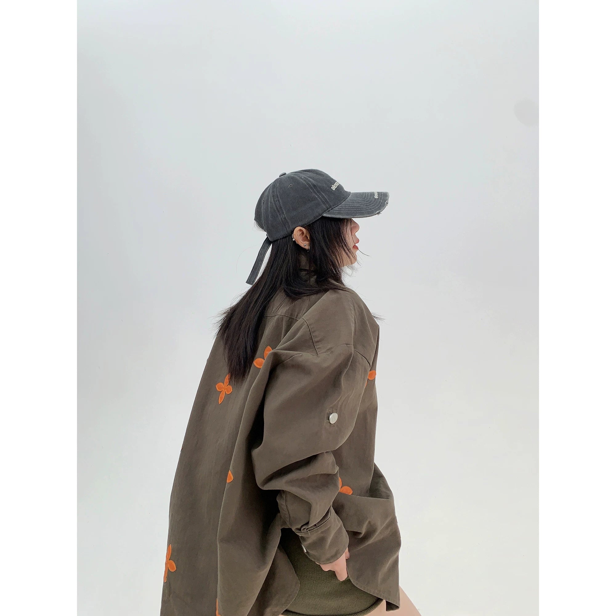 Olive Bloom Button Shirt