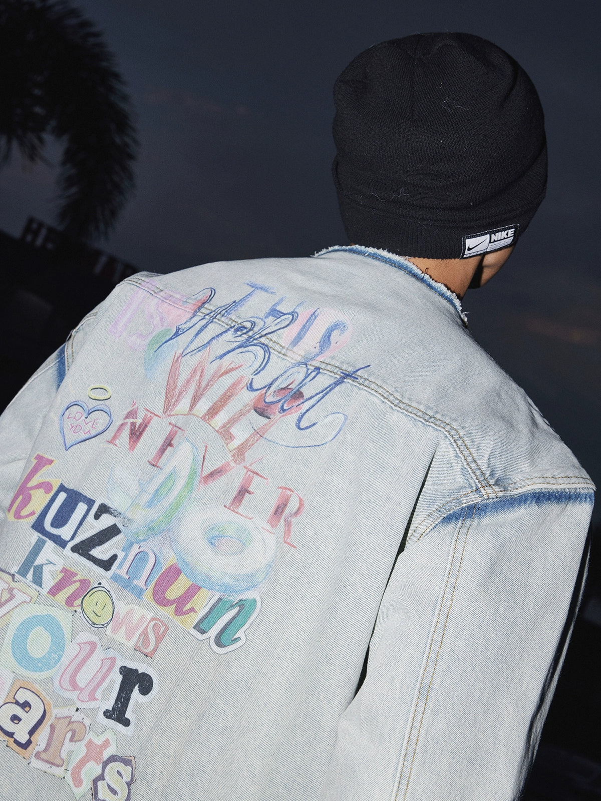 Skyline Fade Oversized Denim Jacket