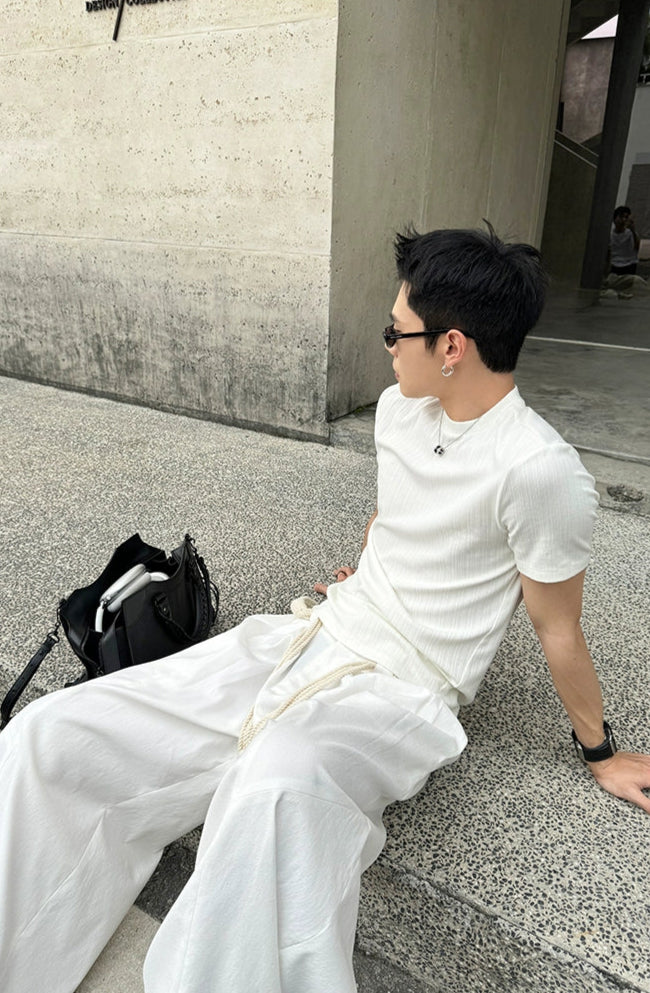 Tassel Rope Wide Leg Pants