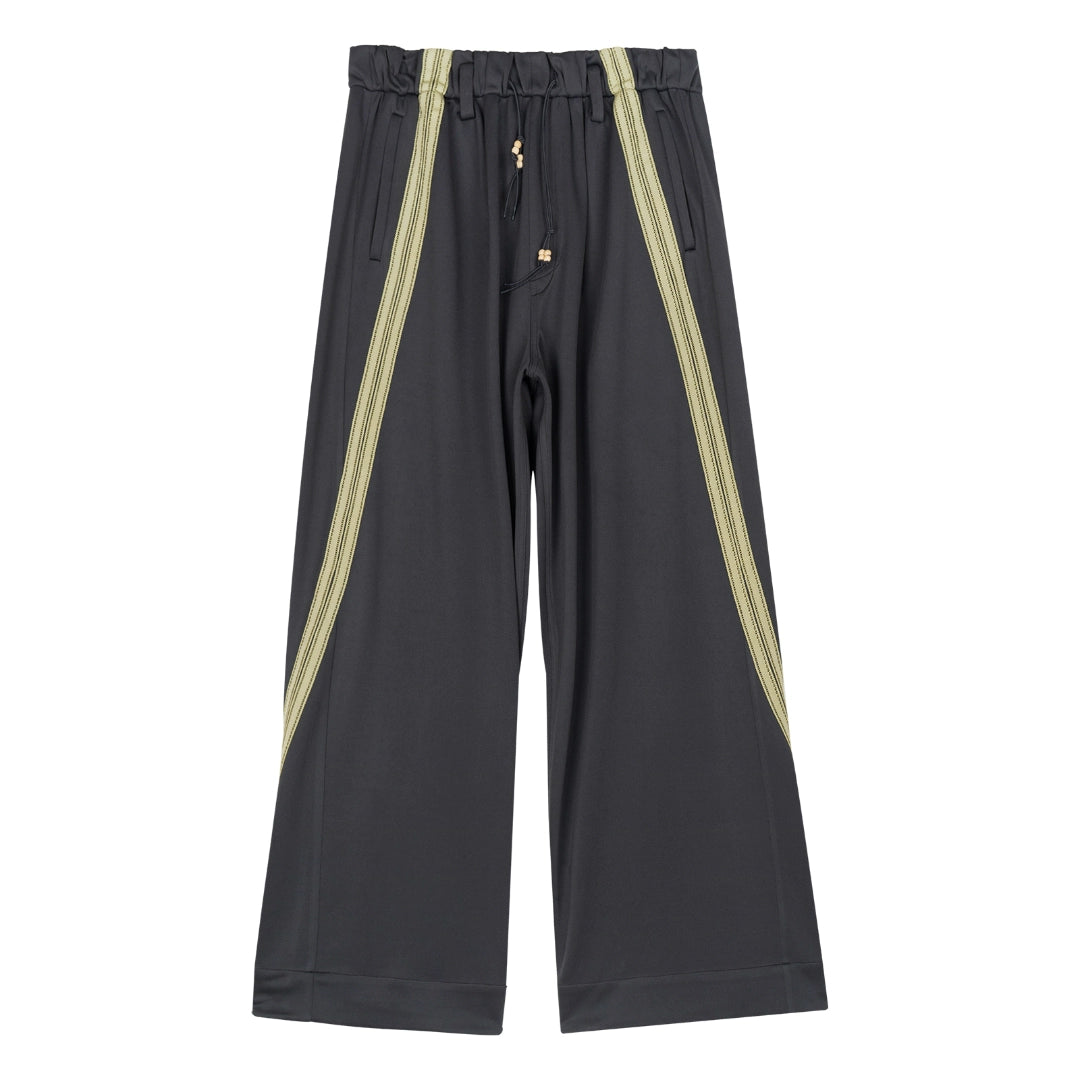 Wide Leg Track Pants with Side Stripe