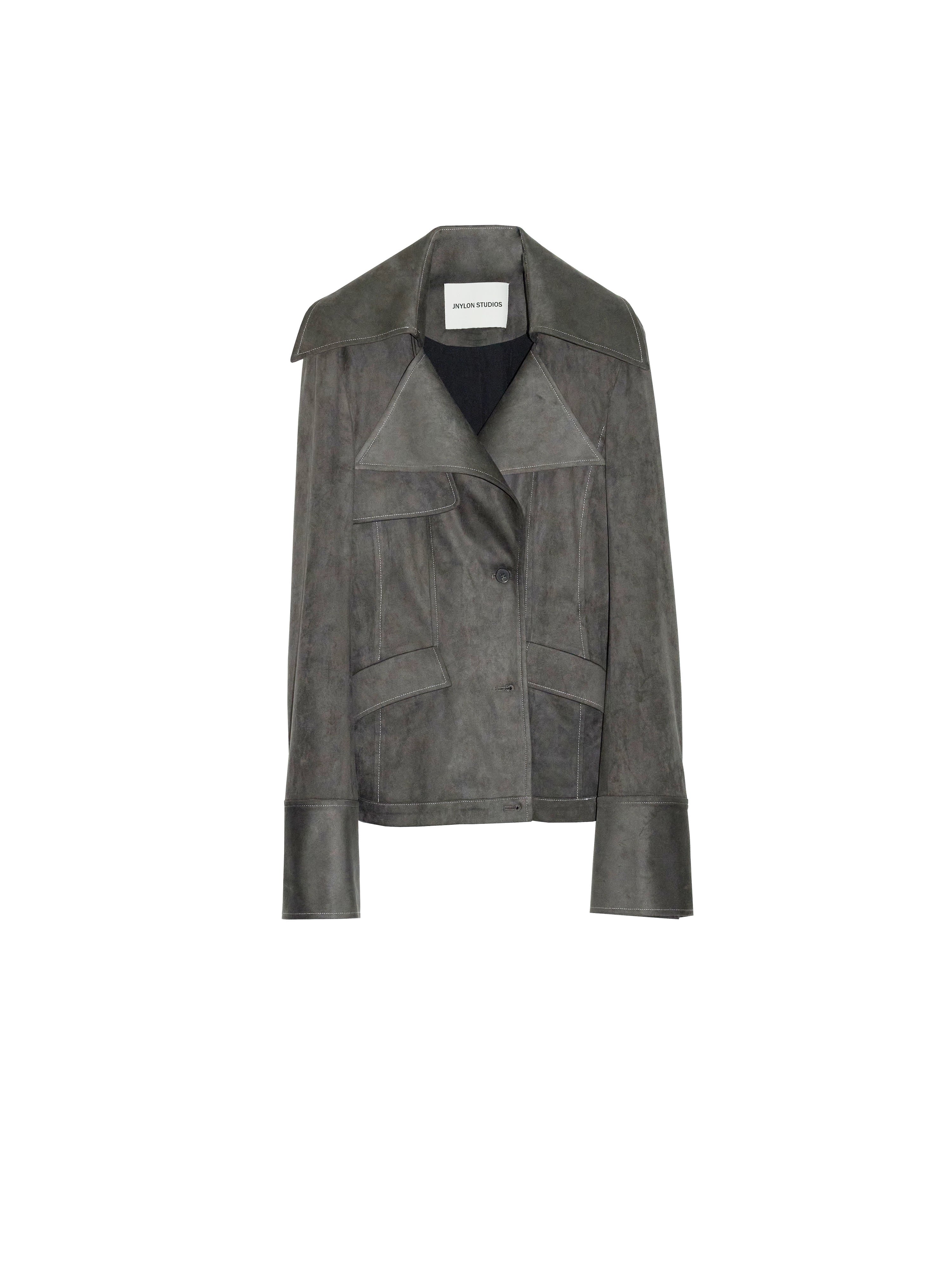Slate Suede Collar Jacket