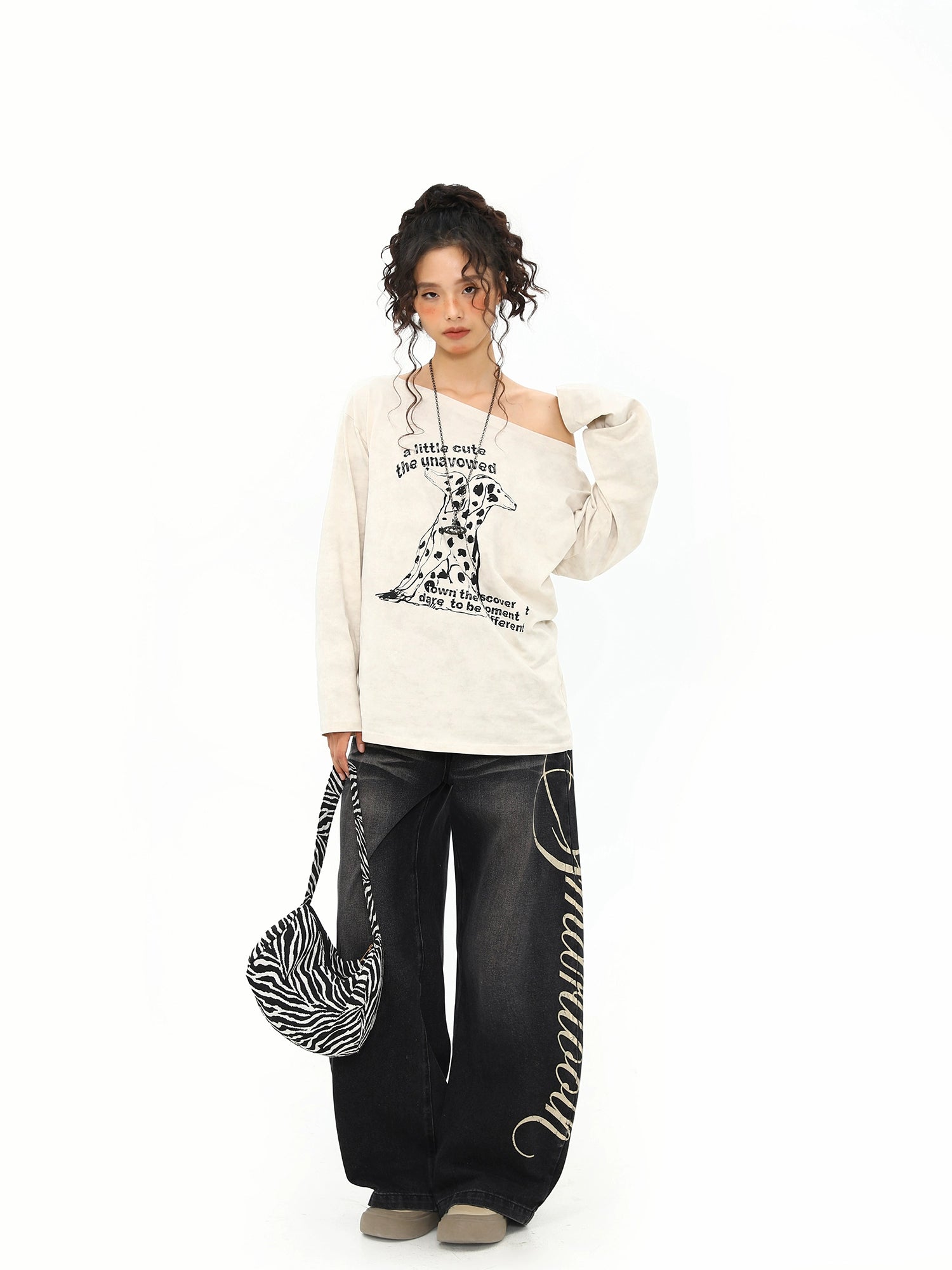 Spotted Muse Off‑Shoulder Tee