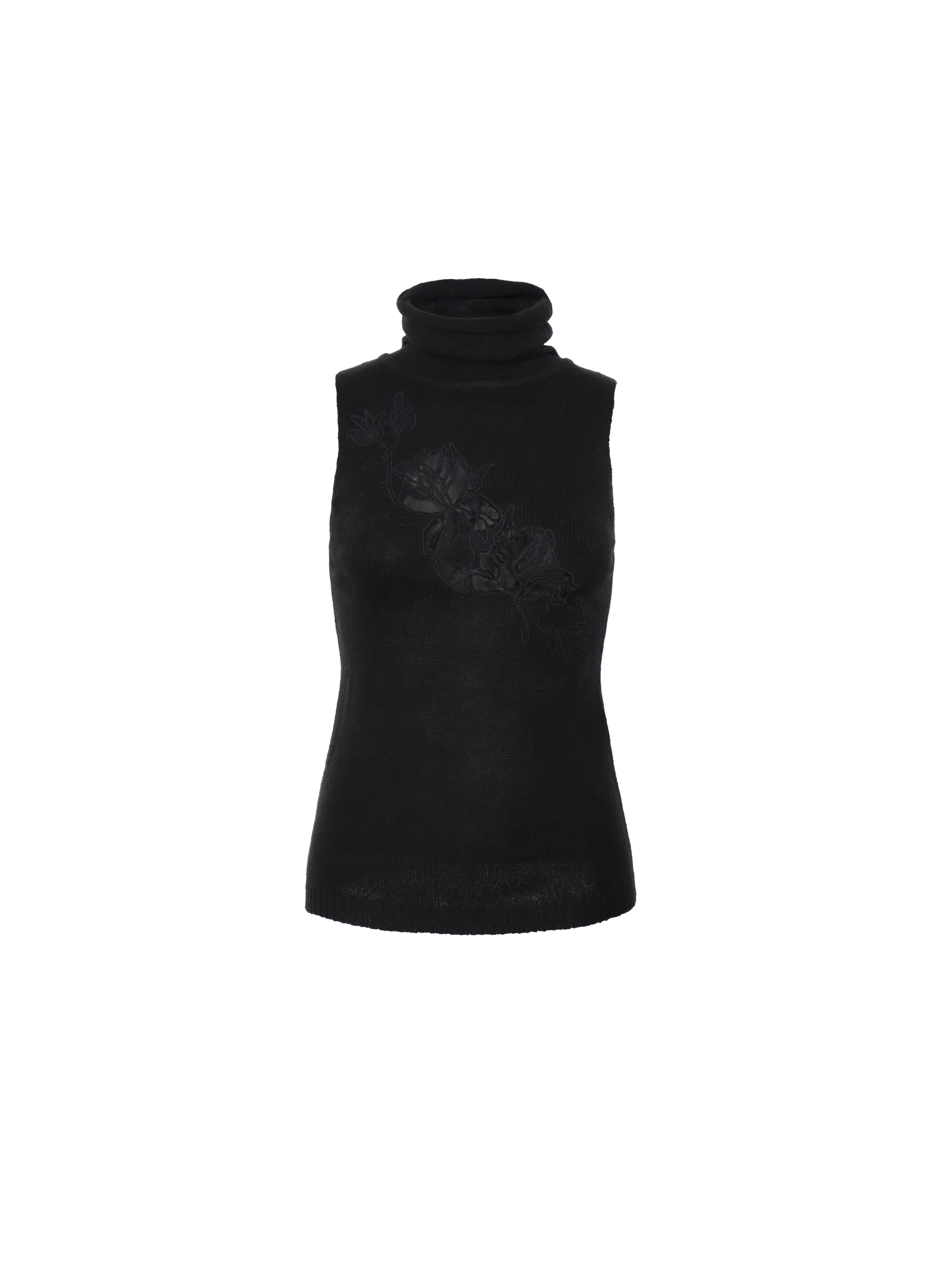Midnight Bloom Cutout Knit Tank