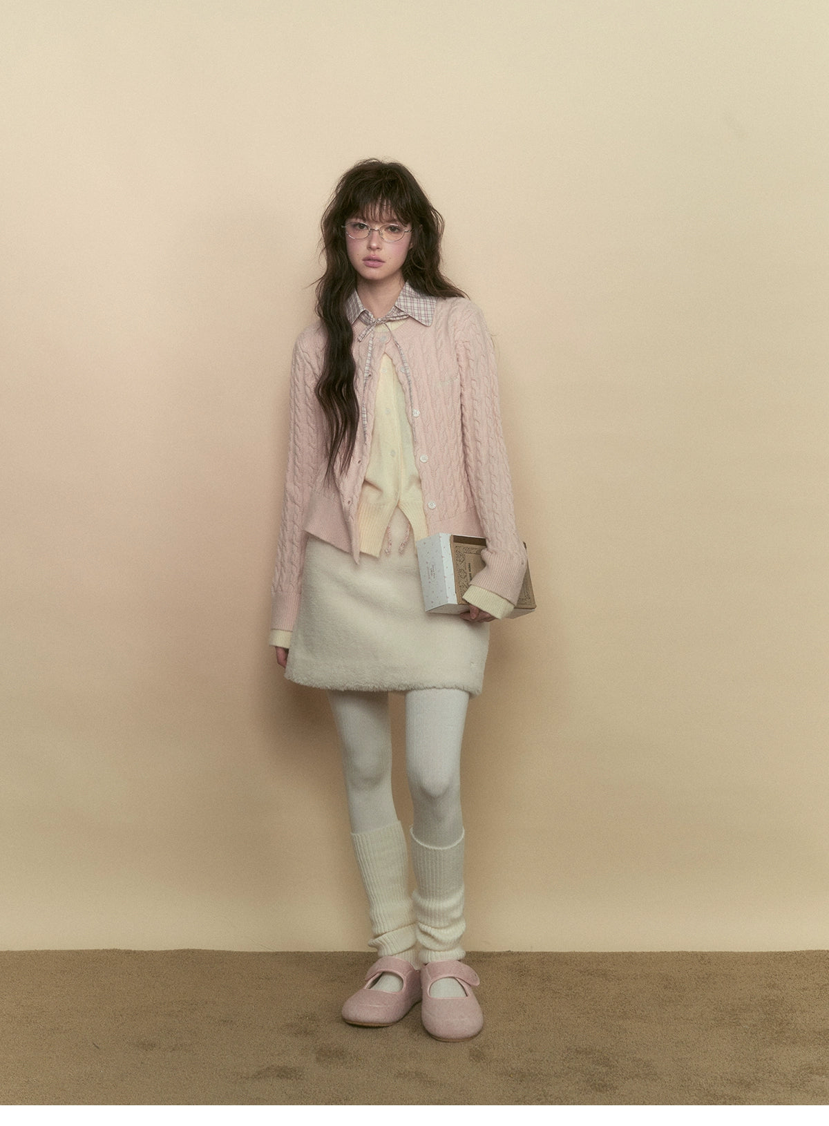 Cable Knit Preppy Style Cardigan