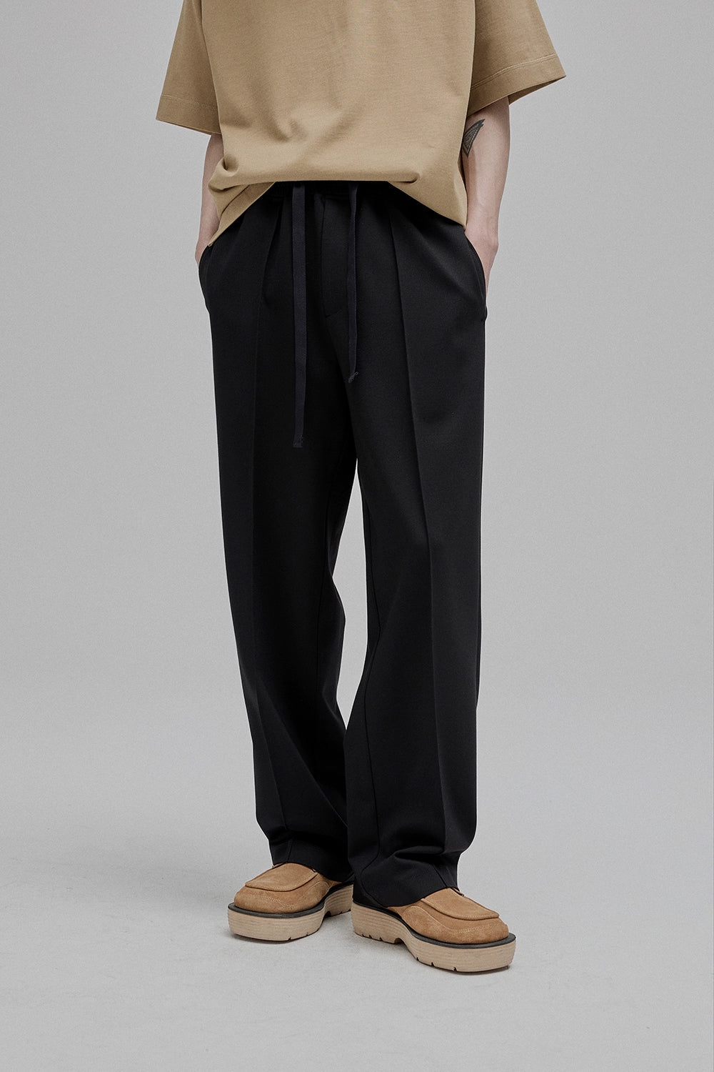 Pantalones completos/cortos de cordón recto