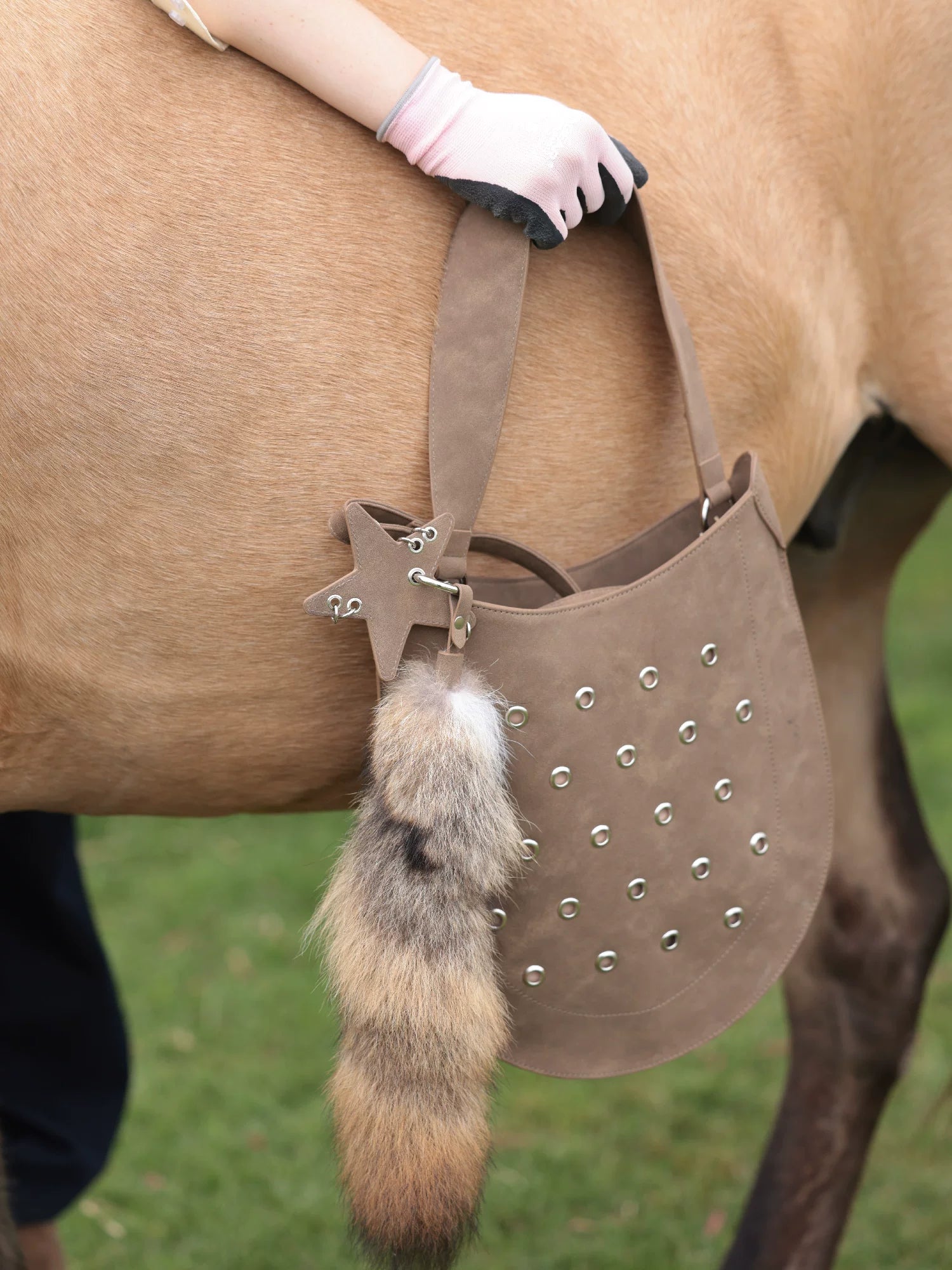 Faux-Suede Cutout Carryall Bag - view 2