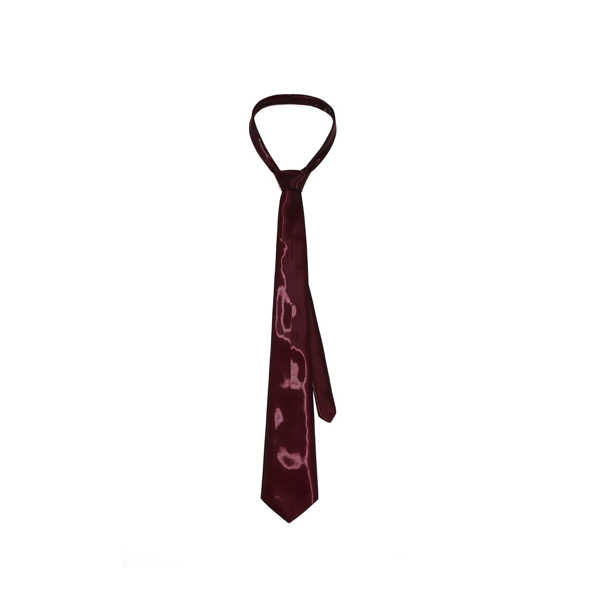 Glossy Black and Burgundy Neckties