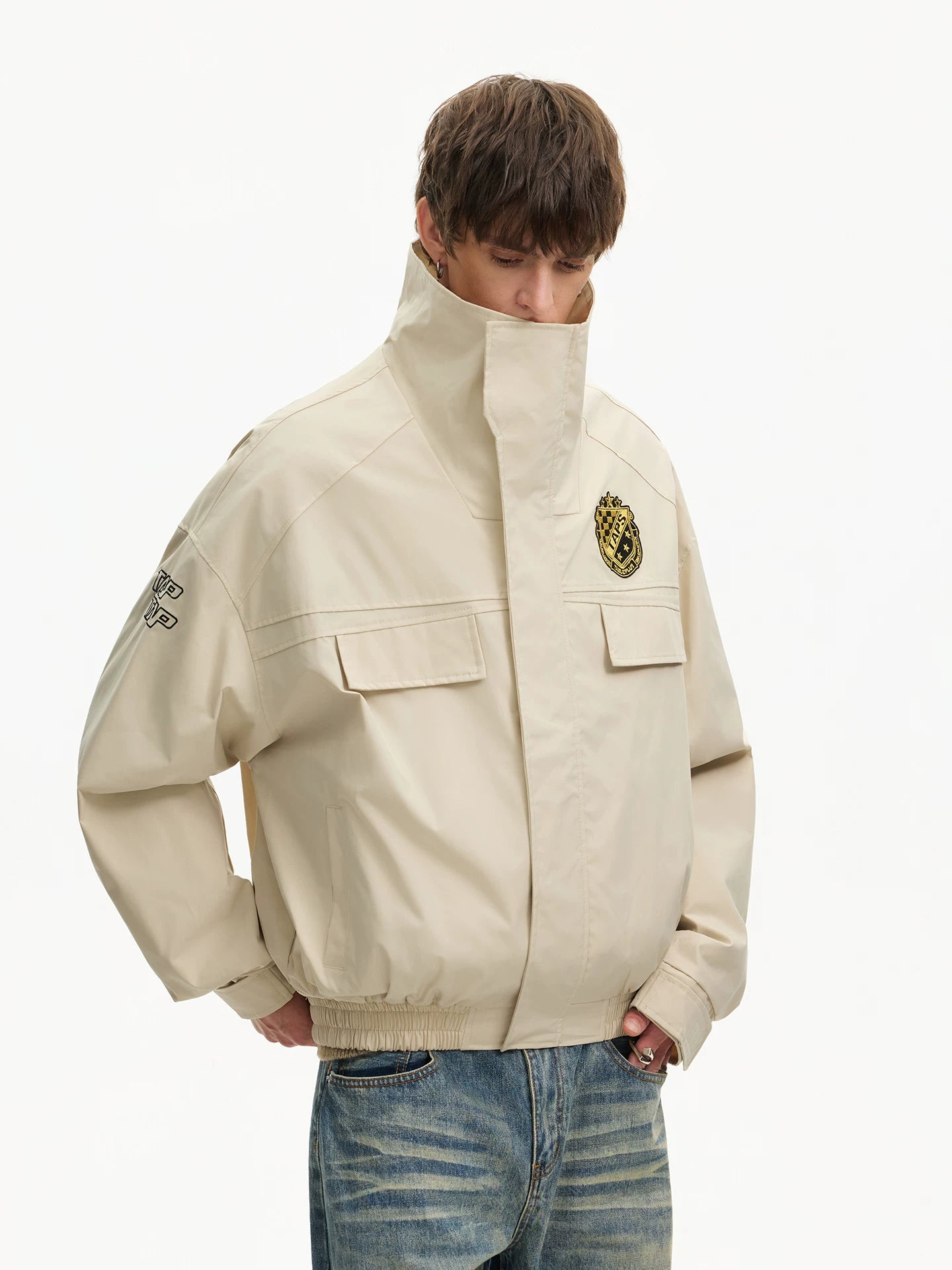Regal Rampart High‑Collar Bomber Jacket