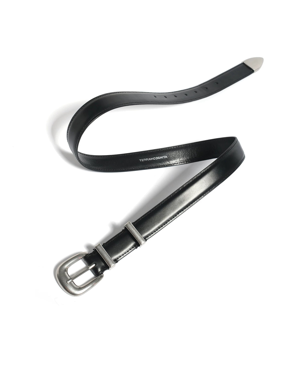 Rook Silver-Buckle Leather Belt