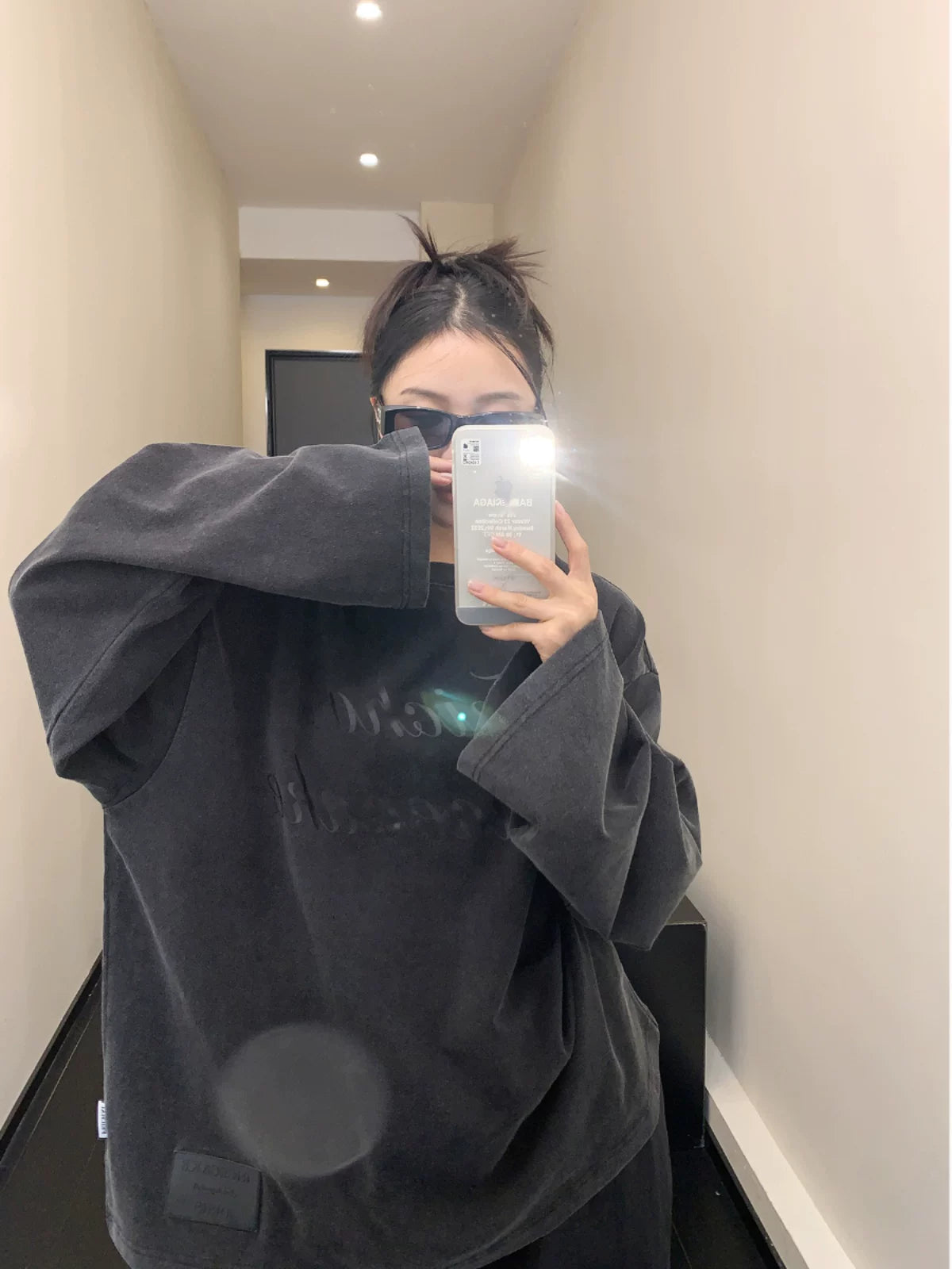 Midnight Script Fleece Crewneck Sweater