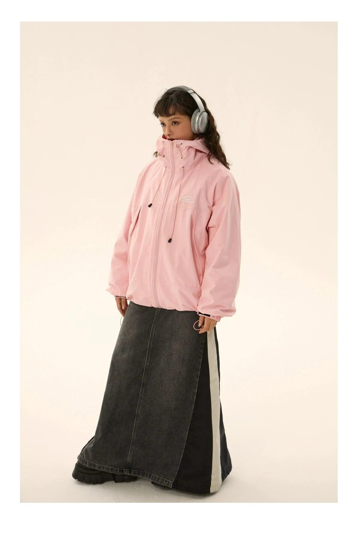 Ezek O'Neill sudadera con capucha de gran tamaño negro - chaqueta con cremallera creciente para mujeres con logotipo y capucha con cordón