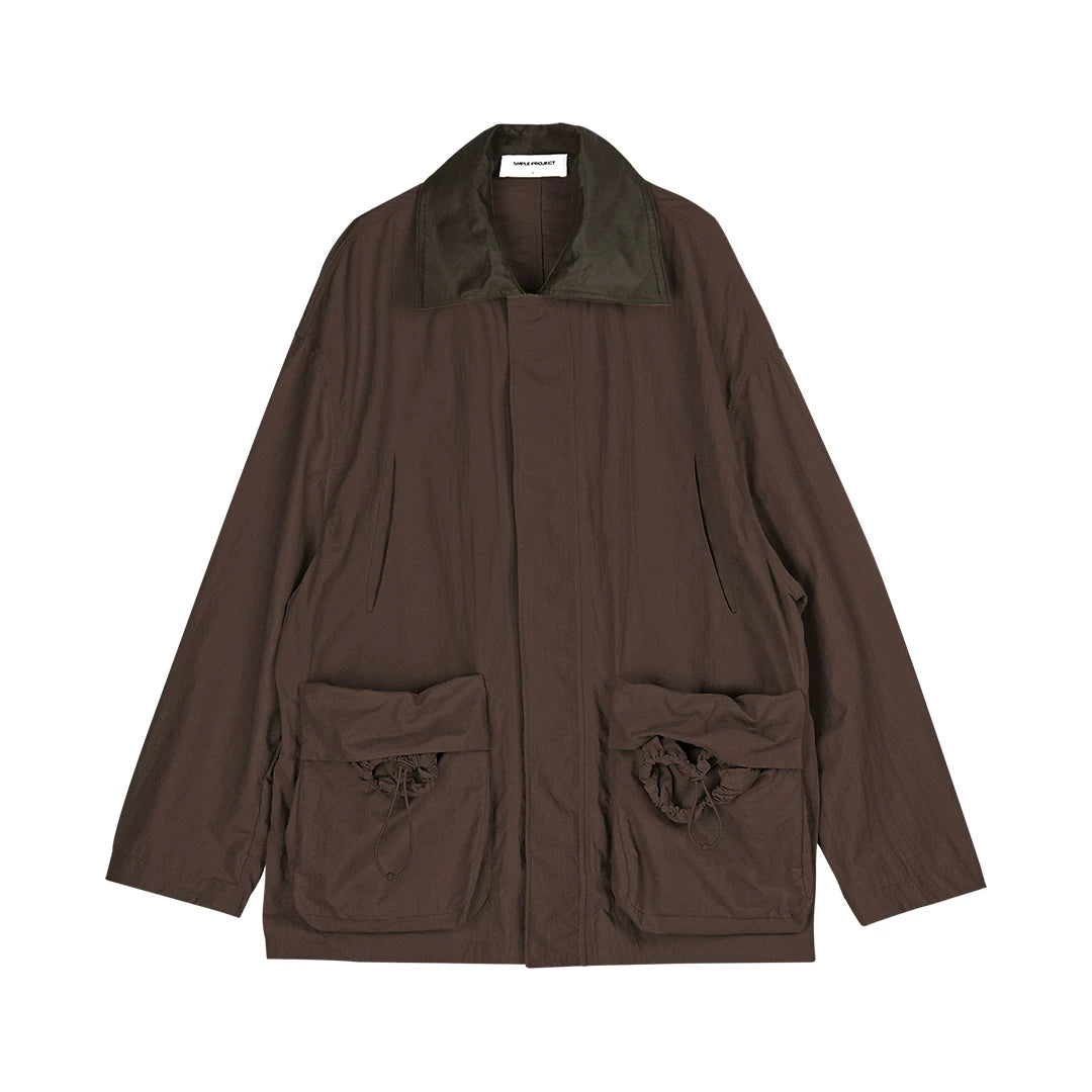 Contrast Collar Safari Jacket