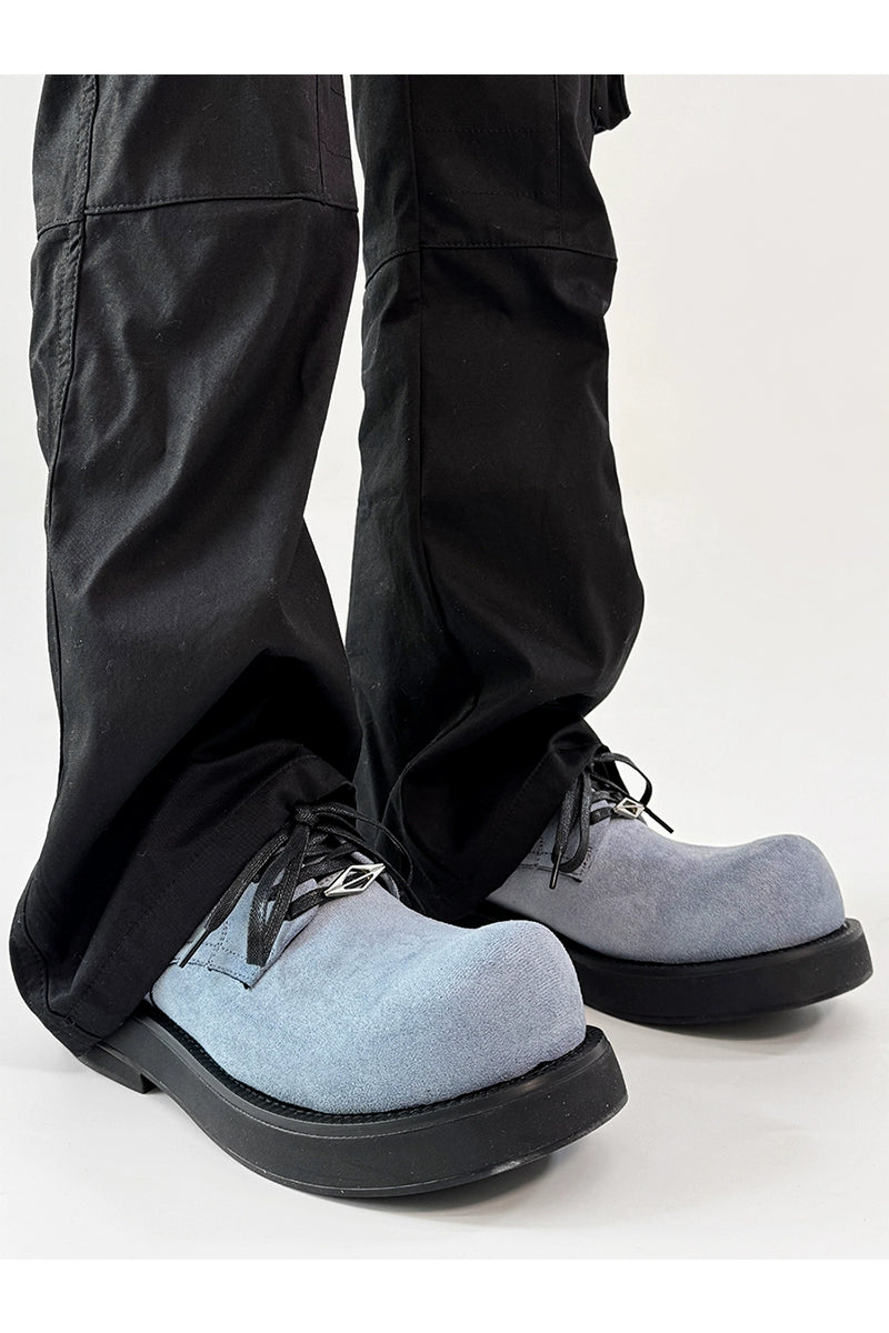 Chunky Work-Style Suede Derby Shoes
