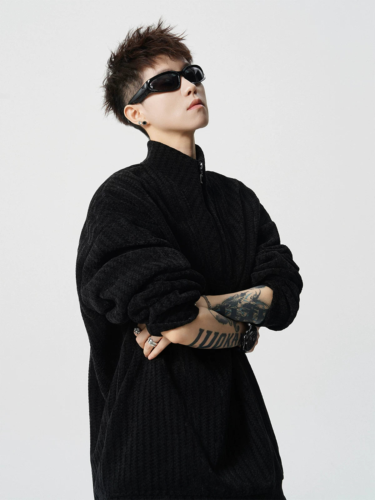 Pixel Weave Half-Zip Pullover