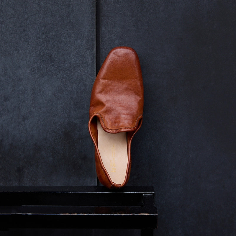 Colorful Leather Square Toe Loafers