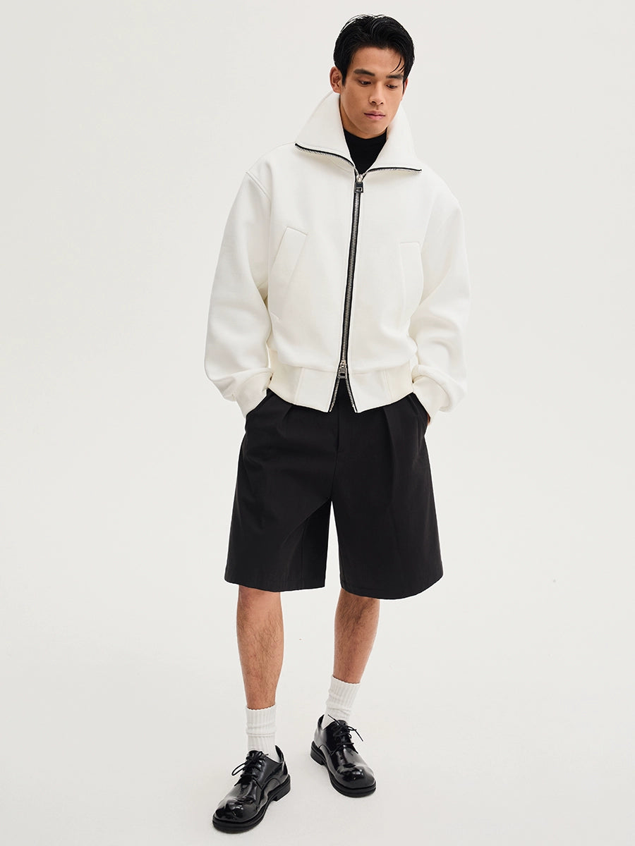 CollarRamp High-Neck Zip Bomber