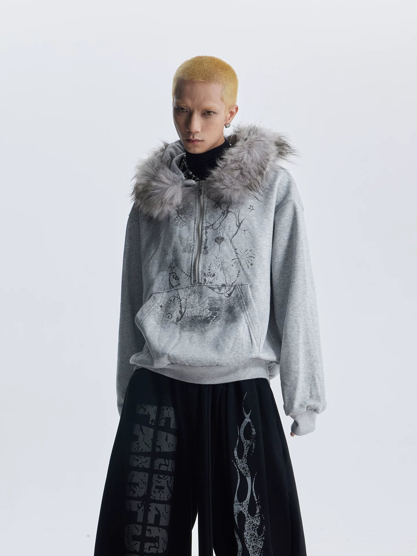Frostgrave Dreamscape Fur‑Trim Hoodie