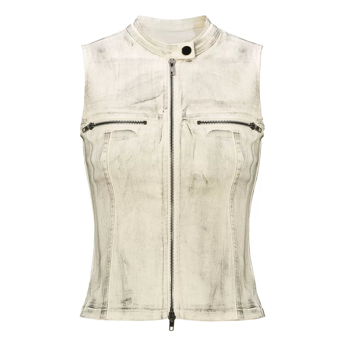 Bleached Rebel Zip Vest and Mini Skirt