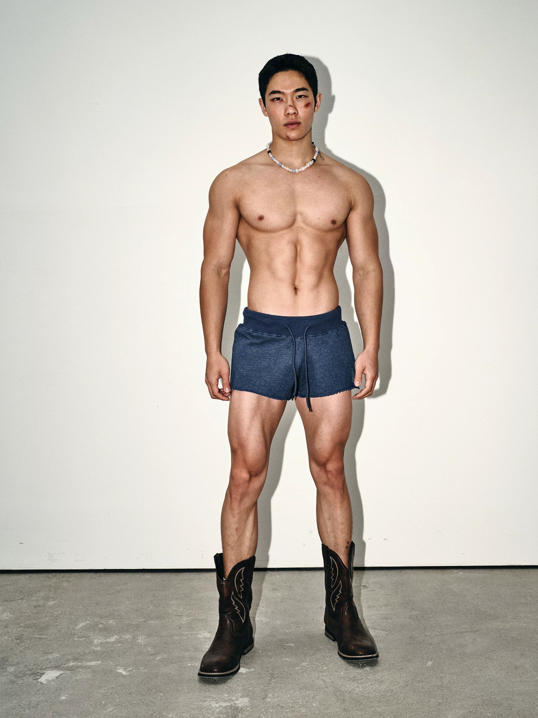 Indigo Cutoff Lounge Sweat Shorts