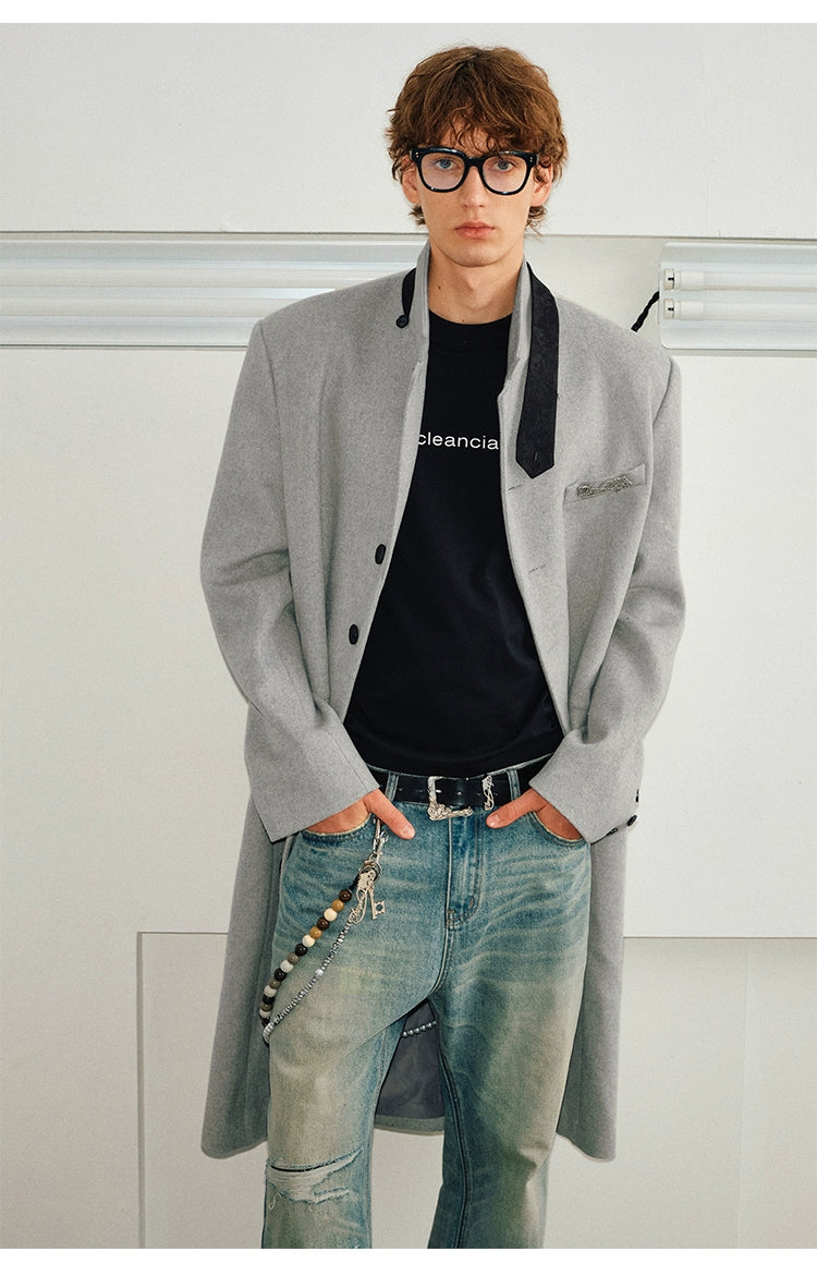 Modern Stand Collar Overcoat
