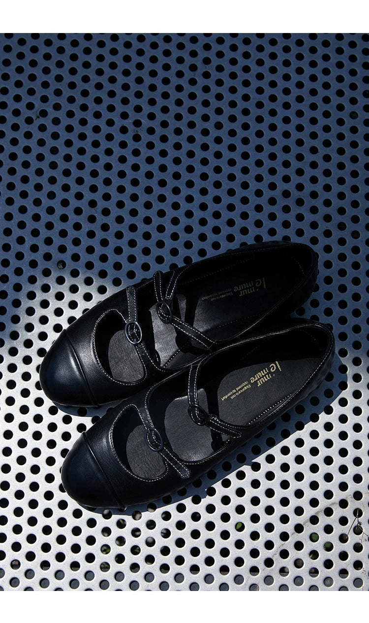 Flats with Double Straps and Buckles