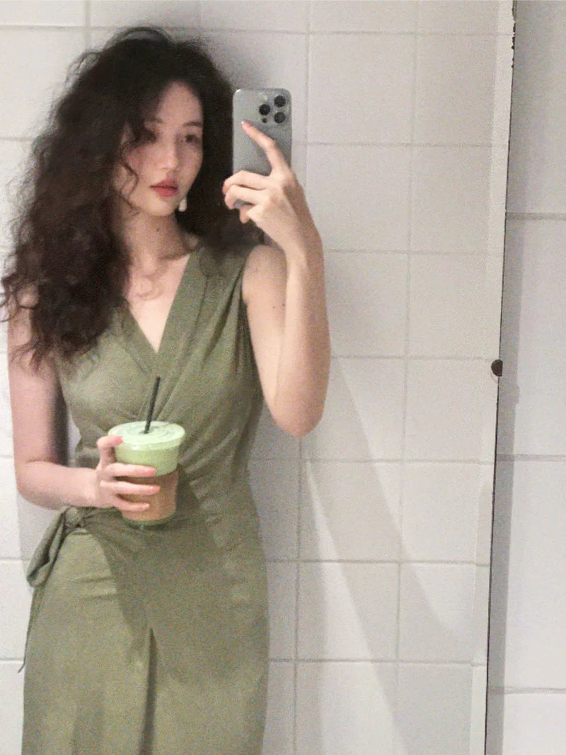 Soft Drape Wrap Maxi Dress