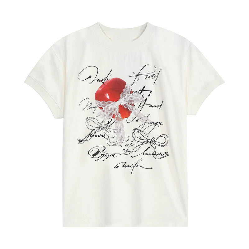 Romantic Script & Bow Graphic Tee