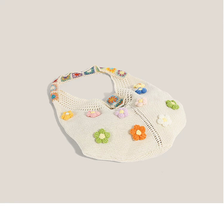 Daisy Meadow Crochet Hobo