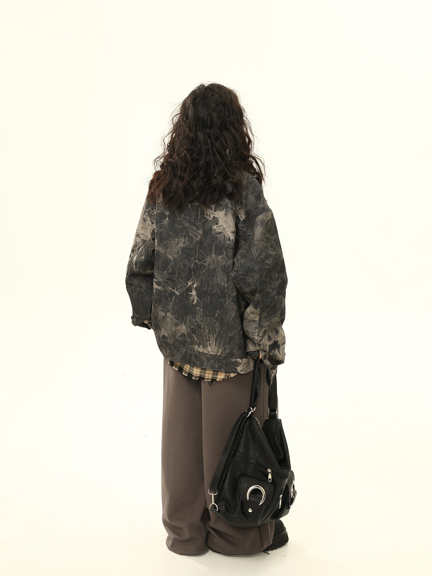 Veste grunge en denim de tie-dye