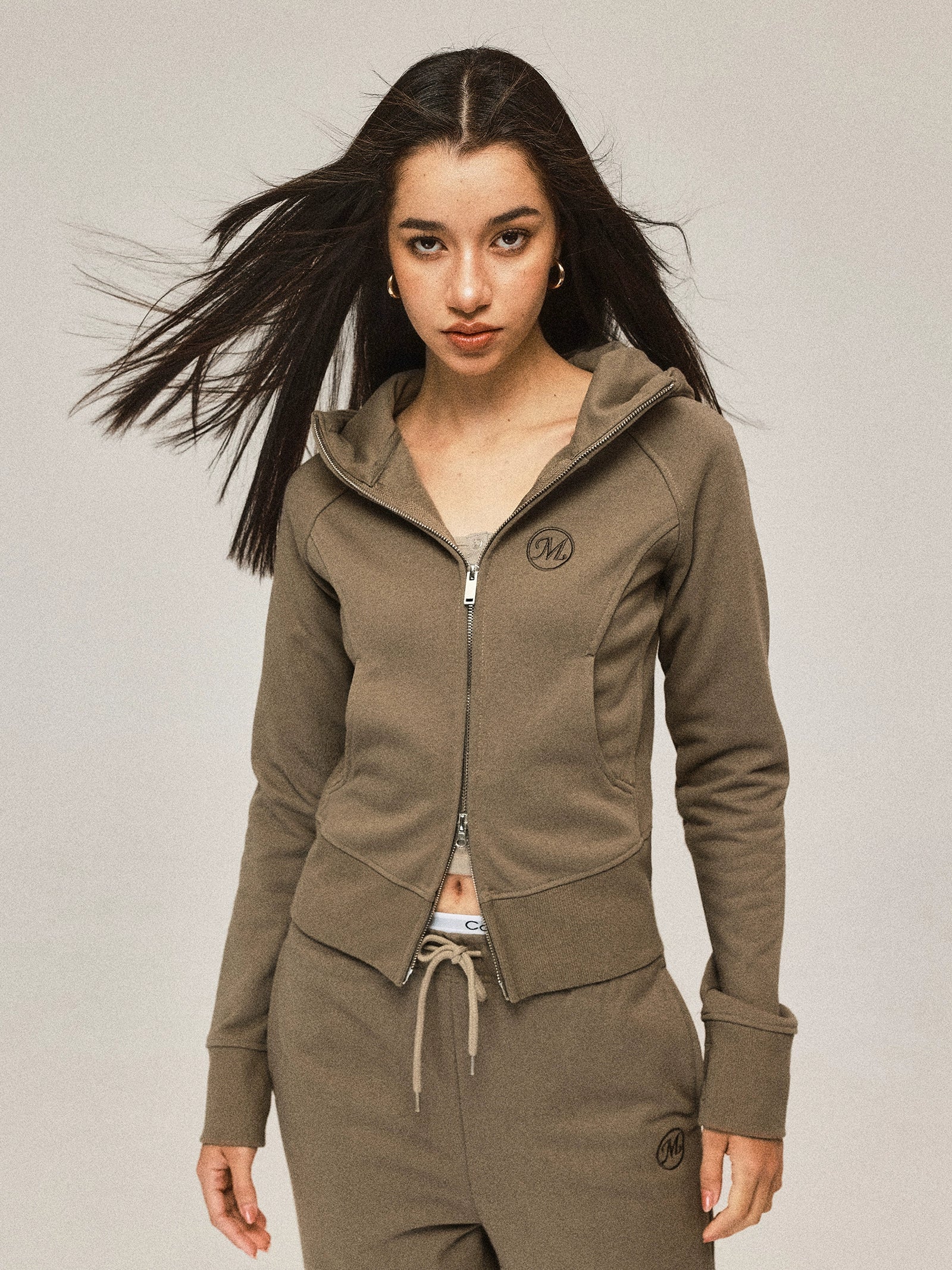 Cardigan sweat-shirt à capuchon