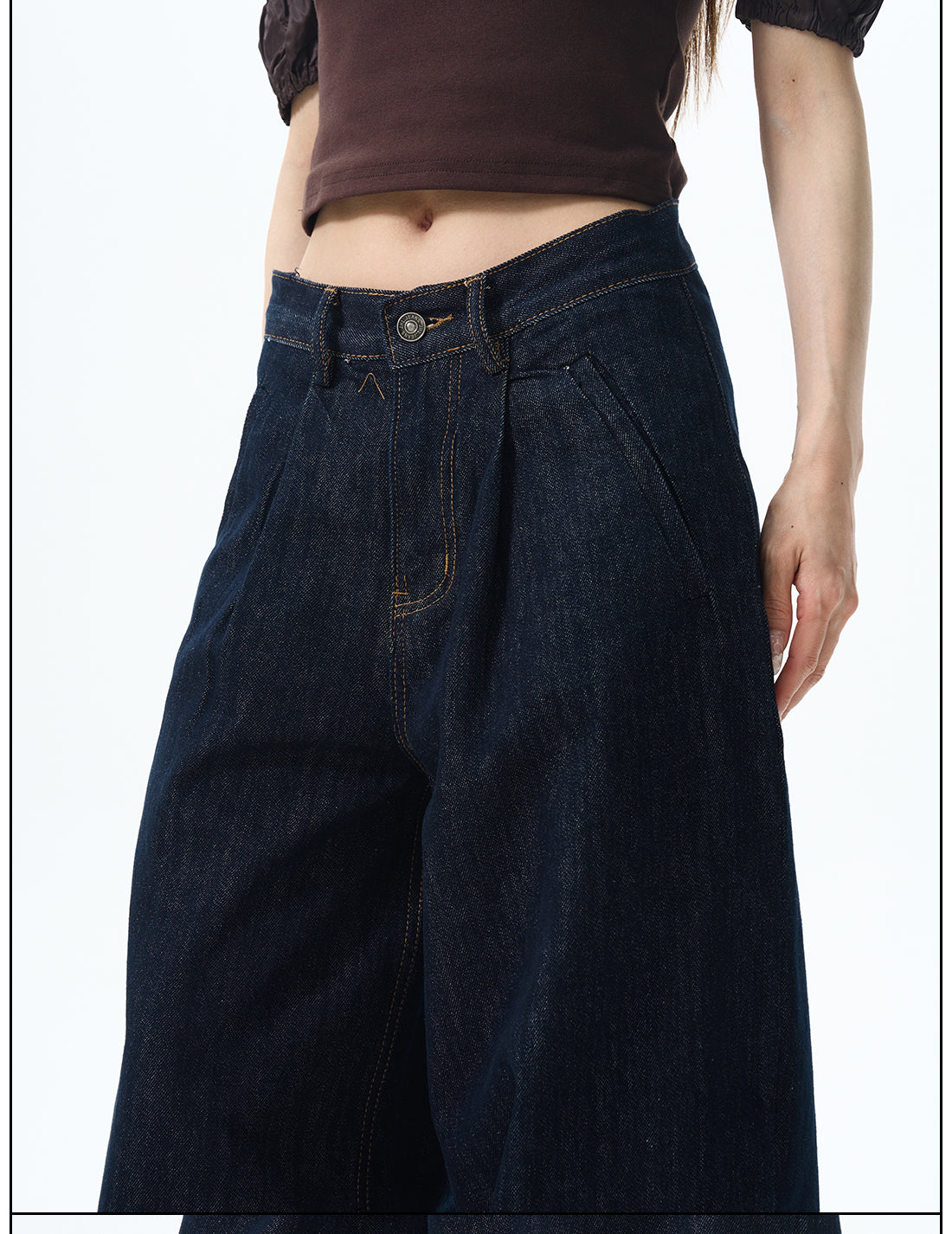 Dark Indigo Wide Leg Skater Jeans