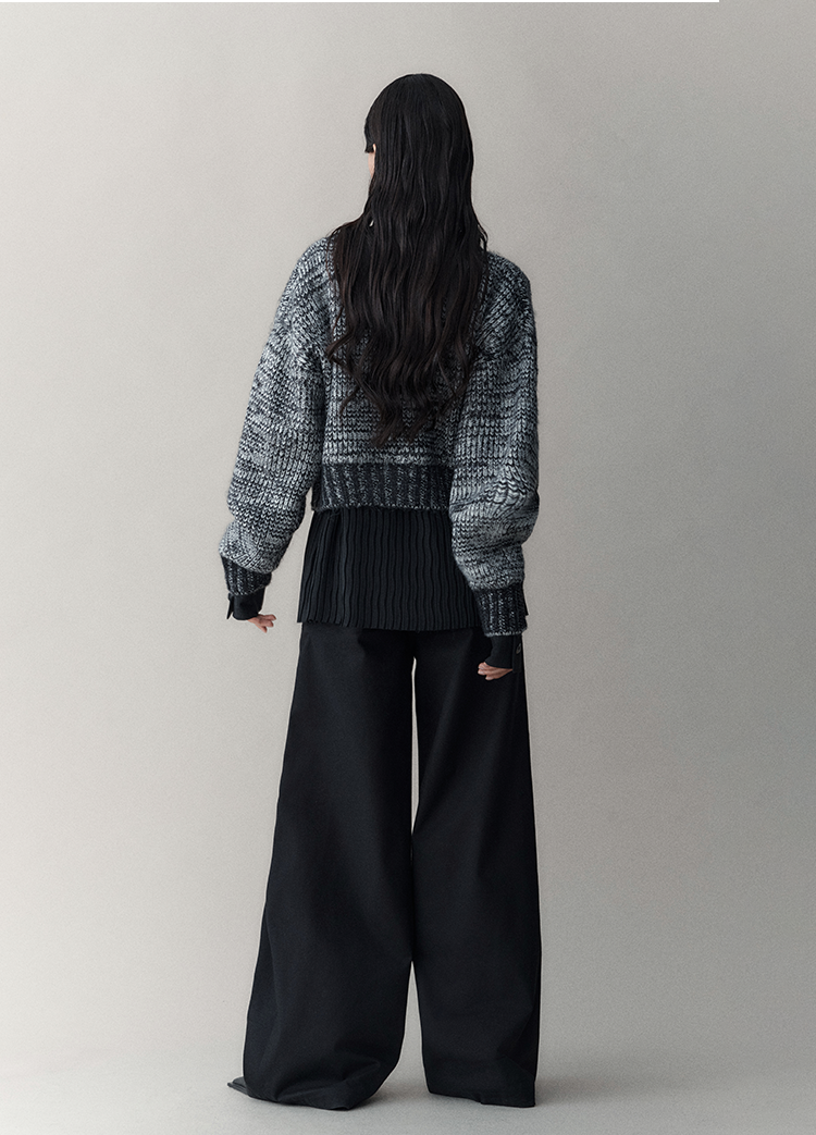 Embroidered Embellished Wide-Leg Trousers